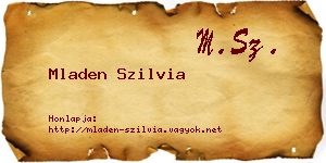 Mladen Szilvia névjegykártya